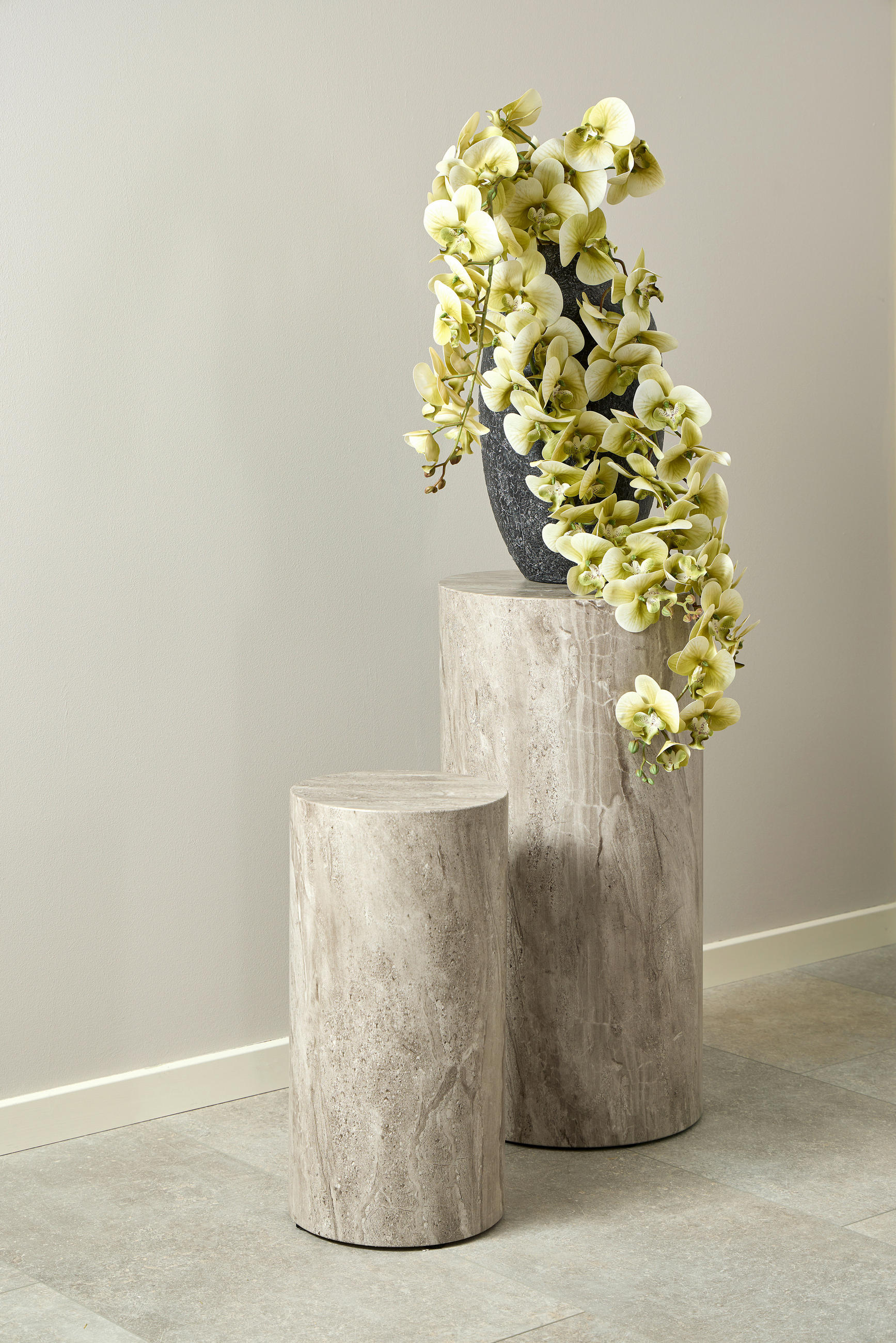 BLUMENTISCHSET Holzwerkstoff - Grau, Design, Holzwerkstoff (25/35/25/35/50/70cm)