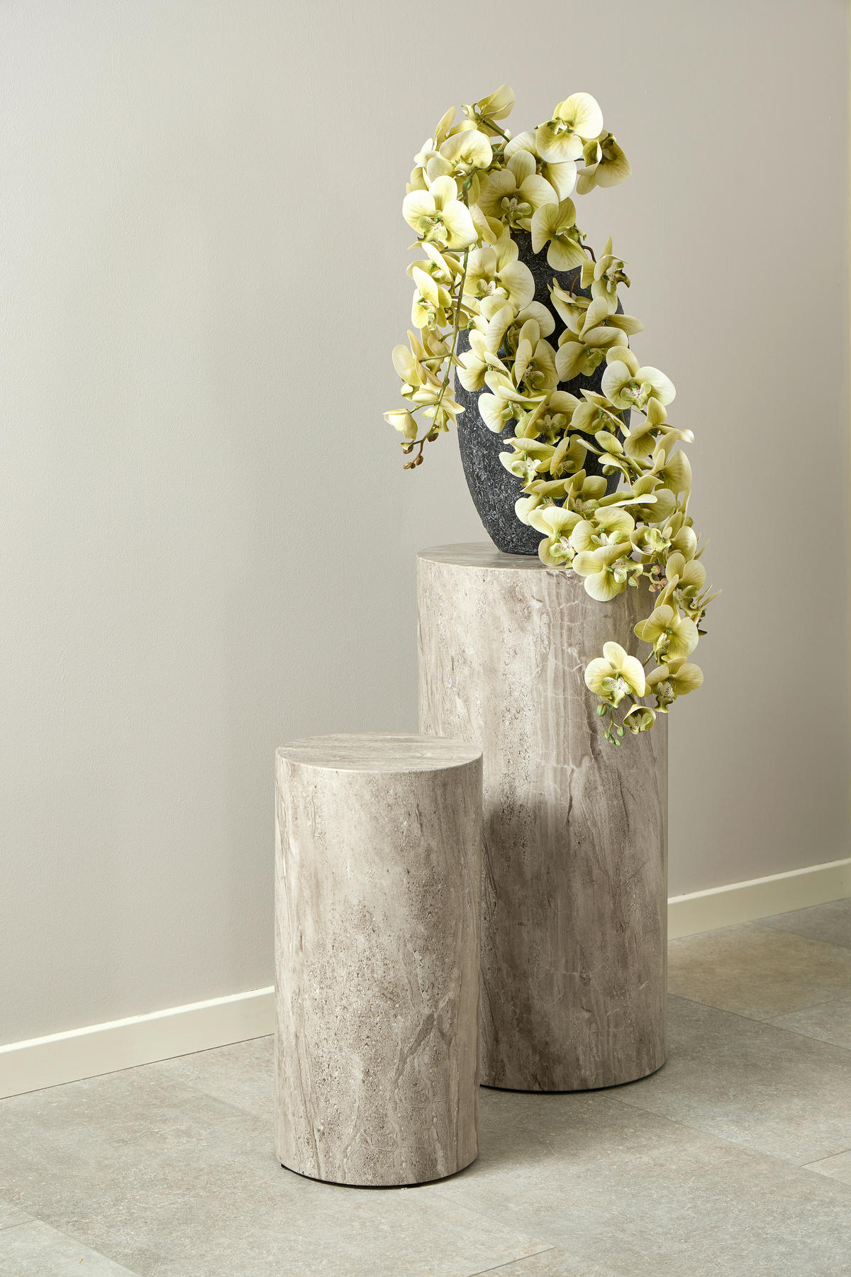 BLUMENTISCHSET in Holzwerkstoff 25/35/25/35/50/70 cm  - Grau, Design, Holzwerkstoff (25/35/25/35/50/70cm)