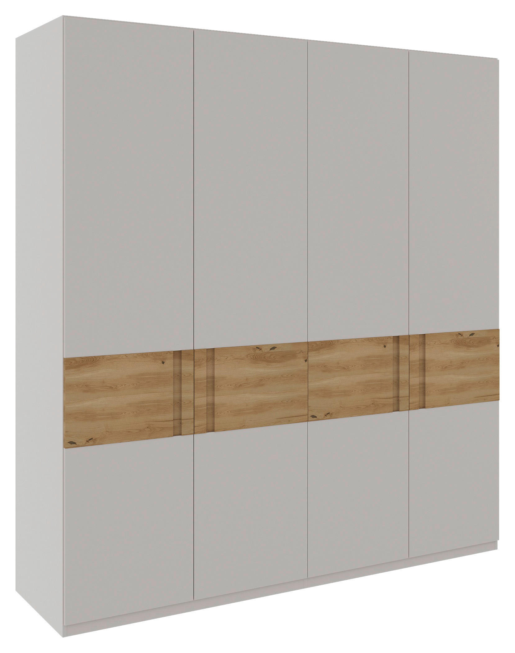 DREHTÜRENSCHRANK in Eichefarben, Hellgrau  - Eichefarben/Hellgrau, Modern, Holz/Holzwerkstoff (201,2/225/60cm) - Xora