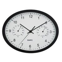 WANDUHR Schwarz  - Schwarz, Basics, Glas/Kunststoff (22,6/29,4cm) - Ambia Home