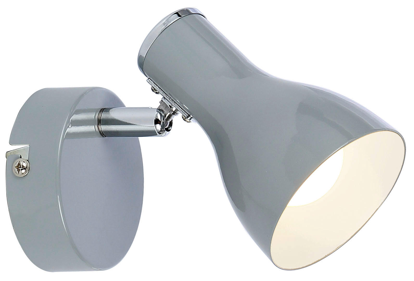 WANDLEUCHTE 8/14/12 cm   - Grau, Basics, Metall (8/14/12cm)