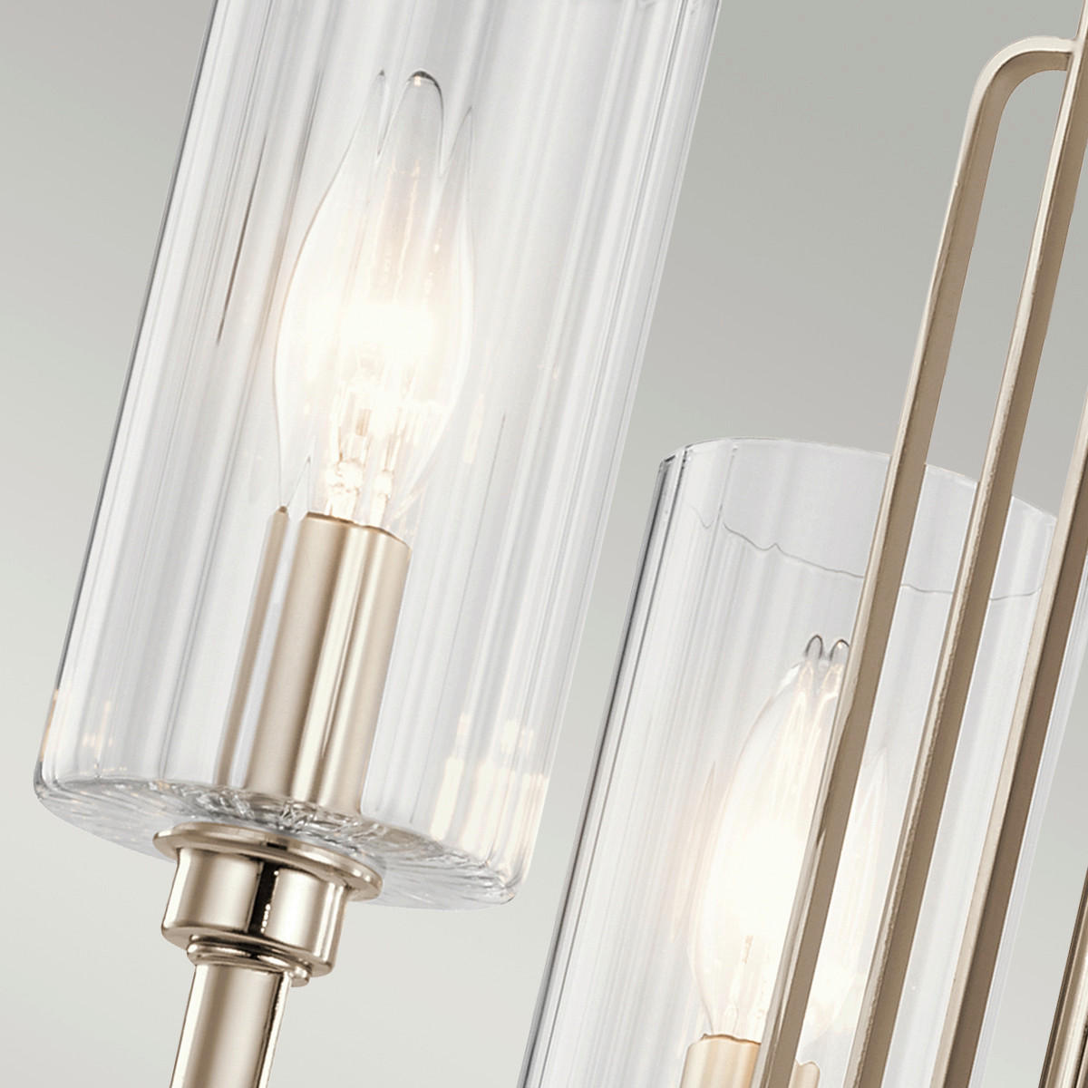 KRONLEUCHTER 45.9/47.9 cm    - Nickelfarben, Konventionell, Glas/Metall (45.9/47.9cm) - Elstead Lighting