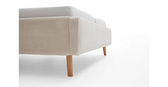POLSTERBETT gepolstertes Kopfteil, Bettkasten, Lattenroste 180/200 cm in Beige - Beige/Naturfarben, Design, Holz/Textil (180/200cm) - Xora