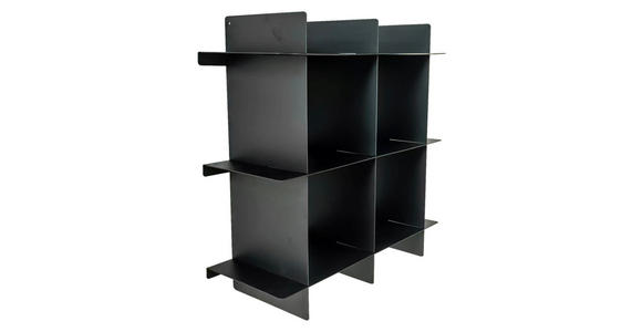 WANDREGAL 40/40/15 cm - Schwarz, Basics, Metall (40/40/15cm) - Landscape