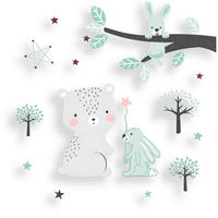 DEKORATIVNI STIKER          - mintzelena/svetlosiva, Osnovno, plastika - My Baby Lou