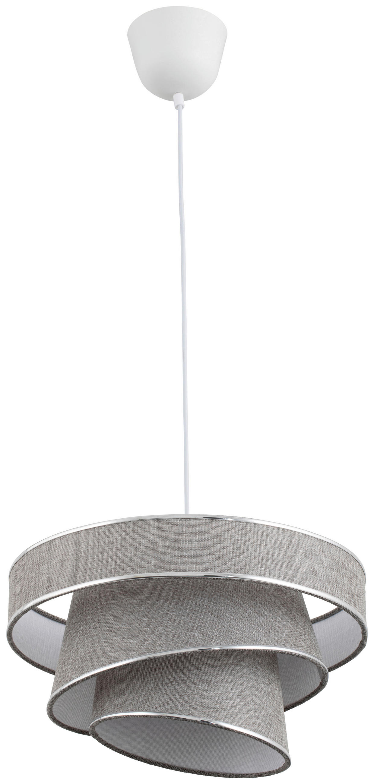 HÄNGELEUCHTE 40/125 cm   - Grau, Trend, Kunststoff/Textil (40/125cm) - Novel