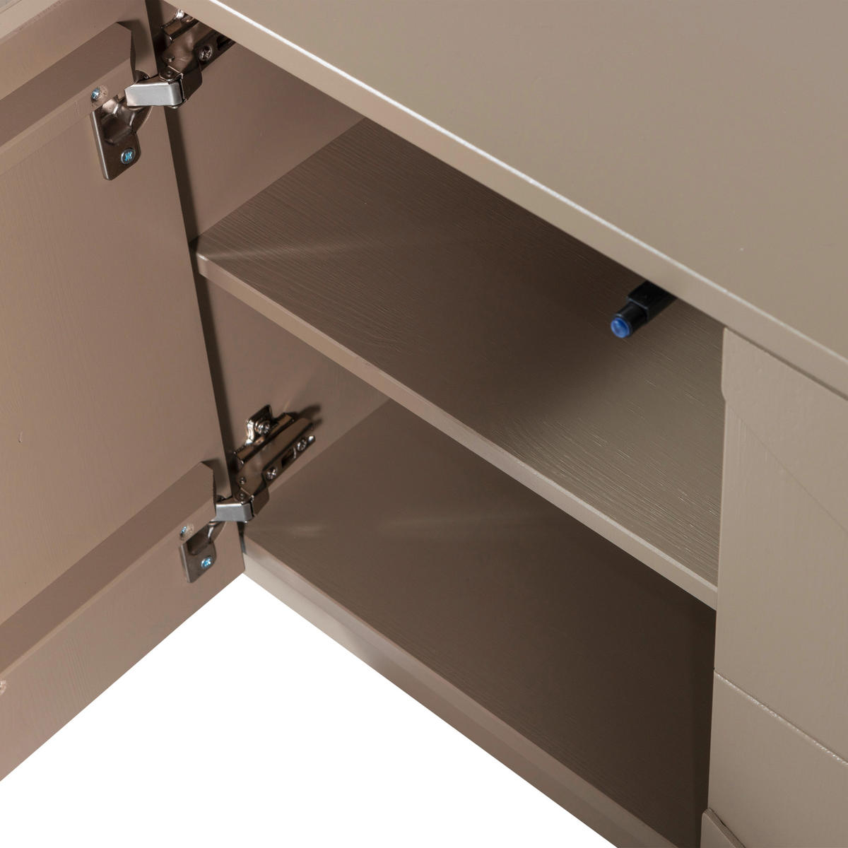 LOWBOARD Teo  in 180/52/40 cm  - Schlammfarben, Design, Holz (180/52/40cm) - Livetastic