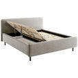 POLSTERBETT 160/200 cm  in Beige  - Birkefarben/Beige, Design, Holz/Textil (160/200cm) - Xora