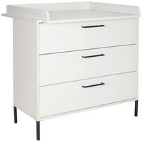 WICKELKOMMODE Milan Grau  - Anthrazit/Grau, Basics, Holzwerkstoff/Metall (101/91/101/45/77cm) - Jimmylee