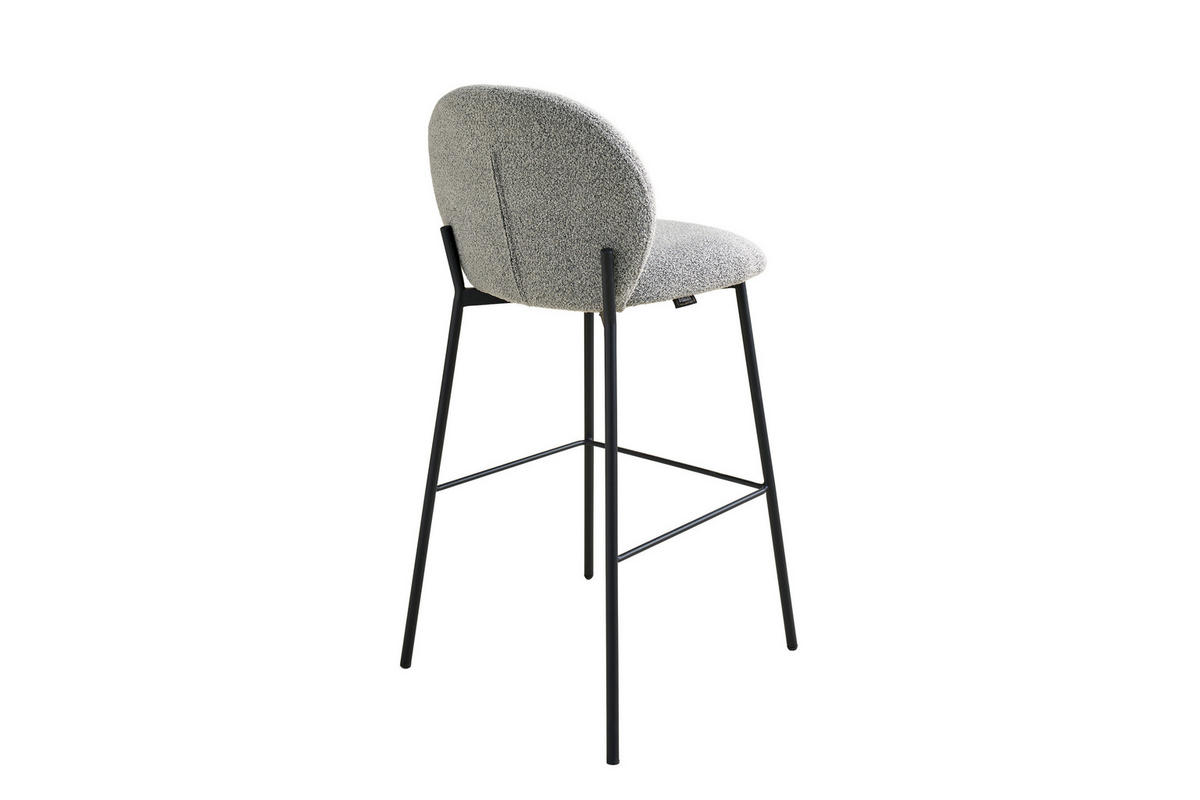 BARHOCKER-SET in Grau  - Schwarz/Grau, MODERN, Textil/Metall (47/102,7/52cm) - Schöner Wohnen