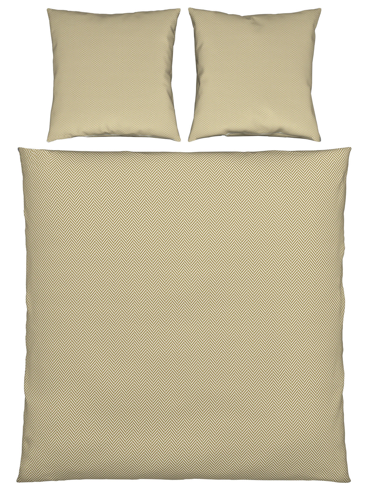 BETTWÄSCHE Flanell 200/200 cm  - Sandfarben/Weiß, Textil (200/200cm) - Novel