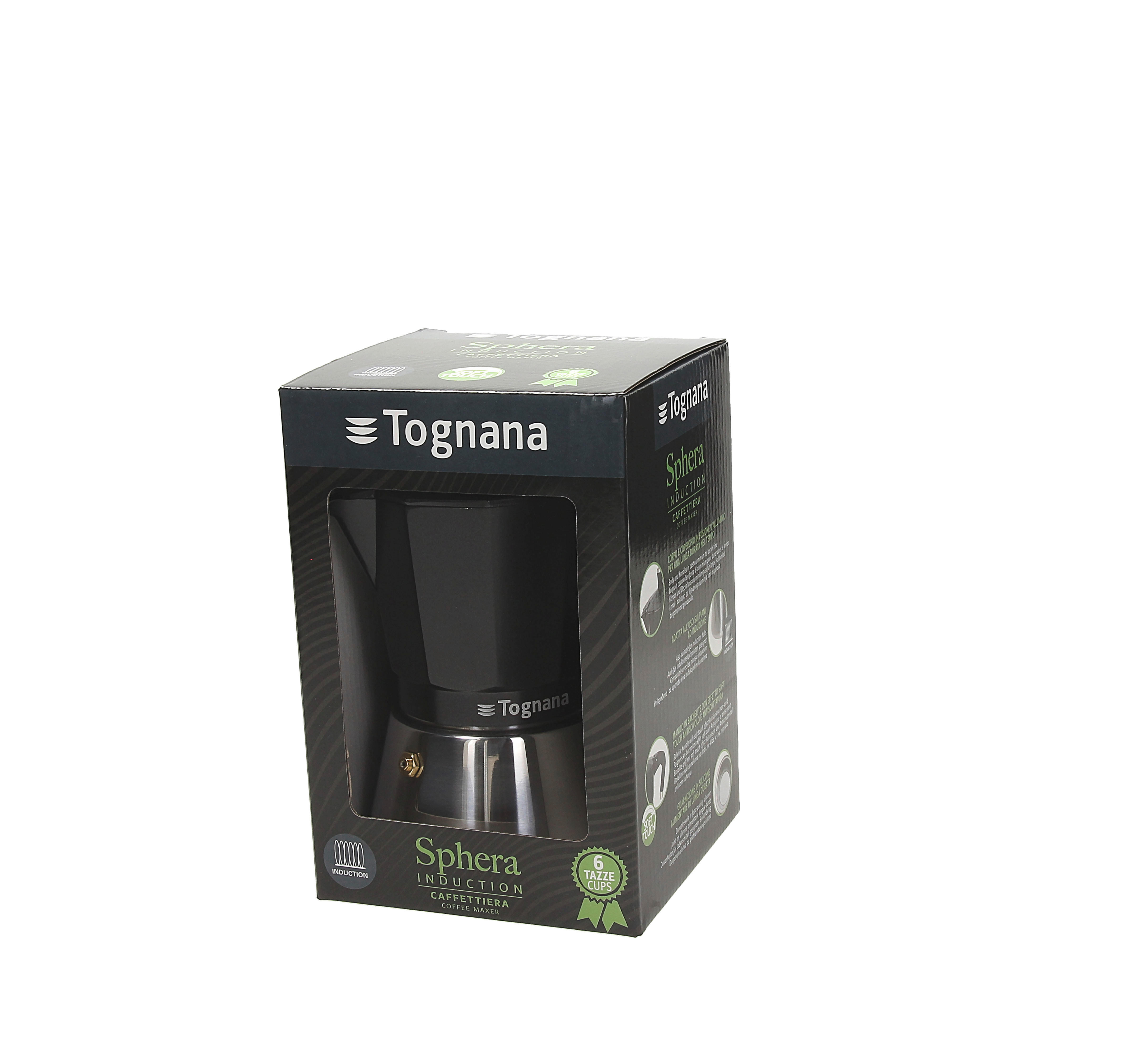POSODA ZA PRIPRAVO KAVE SPHERA  360 ML l   13/13/19 cm - črna, Basics, kovina/umetna masa (13/13/19cm) - Tognana