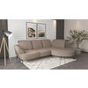ECKSOFA in Chenille Cappuccino  313/208 cm  - Schwarz/Cappuccino, MODERN, Textil/Metall (313/208cm) - Sit & More