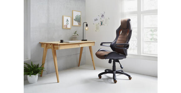 SCHREIBTISCH - Eichefarben, Natur, Holz (120/76/65cm) - Linea Natura