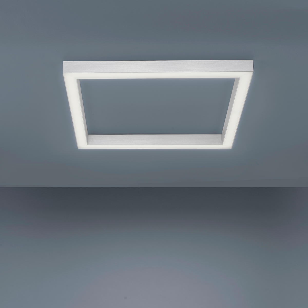 LED-DECKENLEUCHTE 55/55/3,9 cm   - Alufarben, Design, Kunststoff/Metall (55/55/3,9cm) - Neuhaus PURE