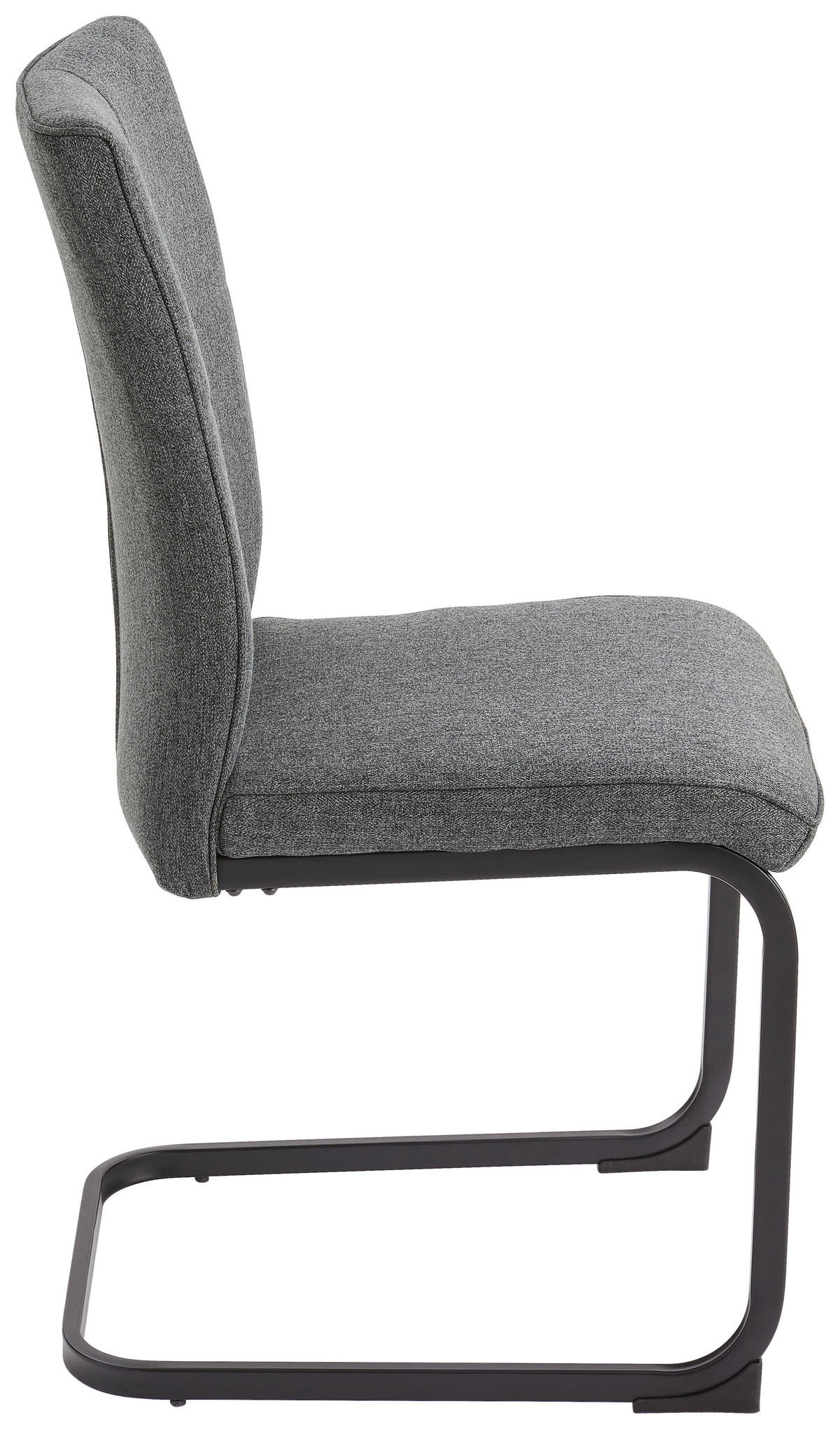 SCHWINGSTUHL  in Eisen Webstoff  - Dunkelgrau/Schwarz, MODERN, Holz/Textil (46/94/60cm) - MID.YOU