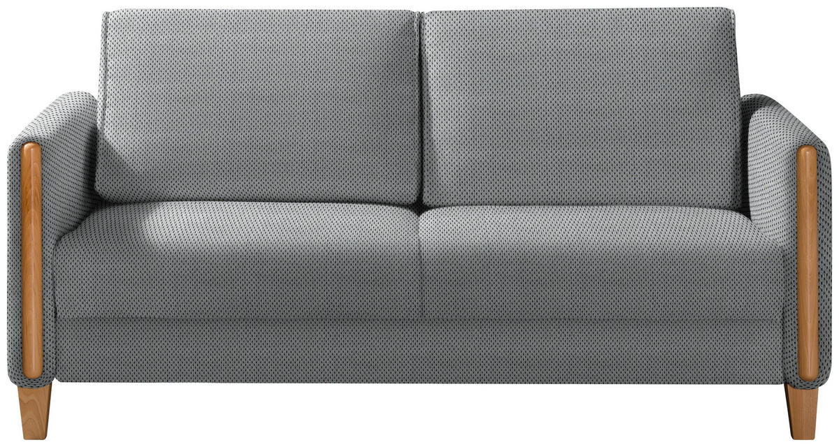 SCHLAFSOFA in Webstoff Grau, Buchefarben  - Buchefarben/Grau, Design, Holz/Textil (174/88/104cm) - Niels Andersson