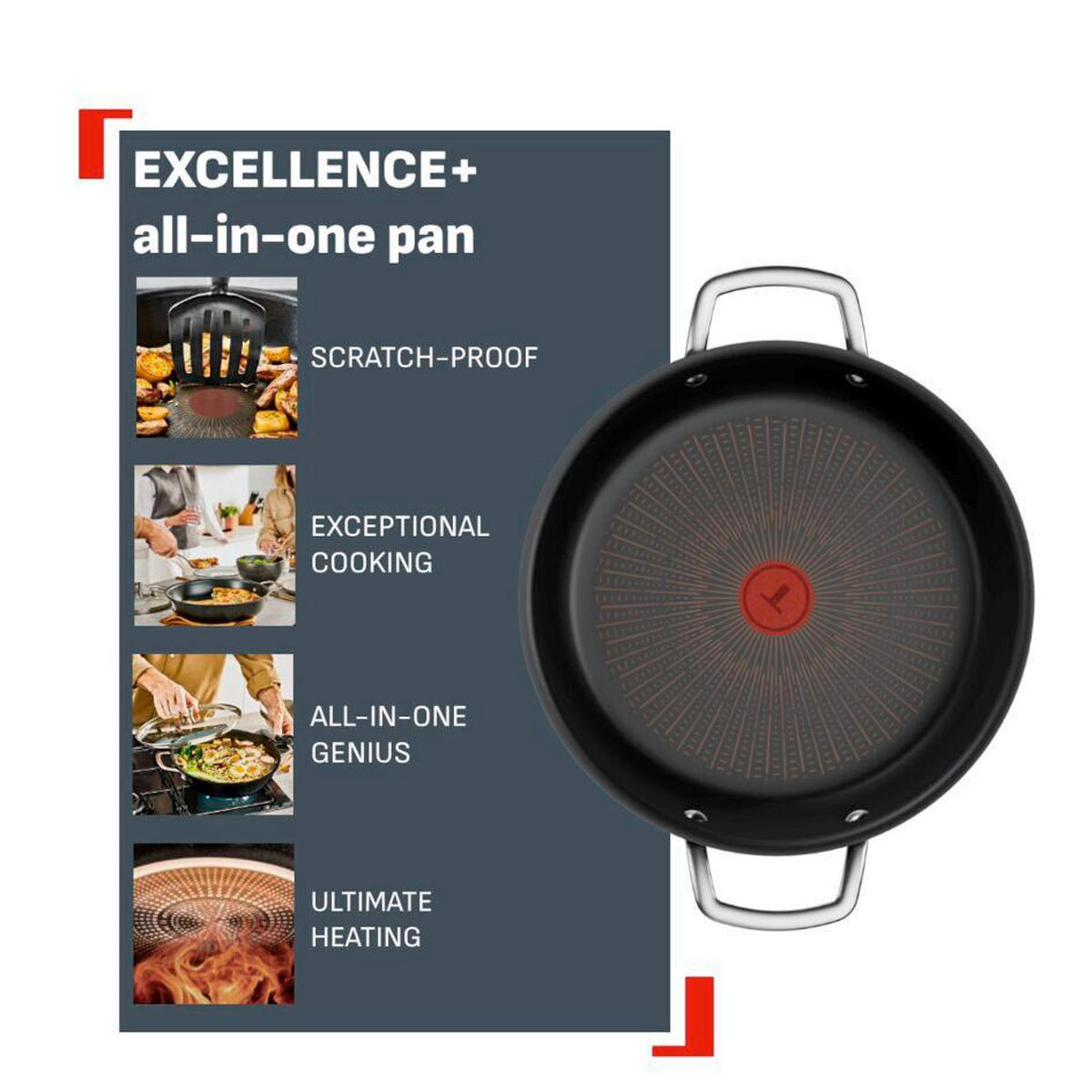 TAVA ZA PIRJANJE  24 cm        Tefal Excellence+  - crna, Basics, metal (24cm) - Tefal