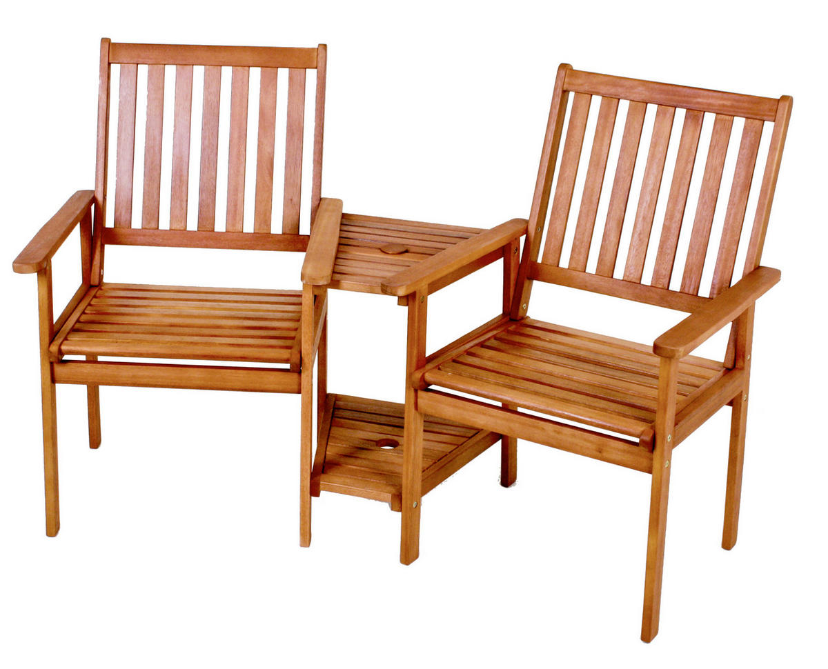 GARTENSET Eukalyptusholz Hartholz  - Braun, Basics, Holz (260/96/77cm) - Gardenson