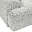 Ecksofa mit Funktion Creme Flachgewebe Zierkissen, Rückenkissen, Bettkasten, Schlaffunktion, Rücken echt, Liegefläche im Originalstoff  - Creme/Schwarz, KONVENTIONELL, Kunststoff/Textil (277/190cm) - Carryhome
