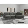 ECKSOFA ZOE E Schlammfarben Mikrofaser  - Schlammfarben/Schwarz, KONVENTIONELL, Textil/Metall (309/199cm) - Sit & More