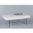 KLUB STOLIĆ - bijela, Design, staklo/drvni materijal (110/60/42cm) KLUB STOLIĆ - bijela, Design, staklo/drvni materijal (110/60/42cm)