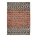 WEBTEPPICH Korsika  - Blau/Terracotta, Design, Textil (65/130cm) - Novel