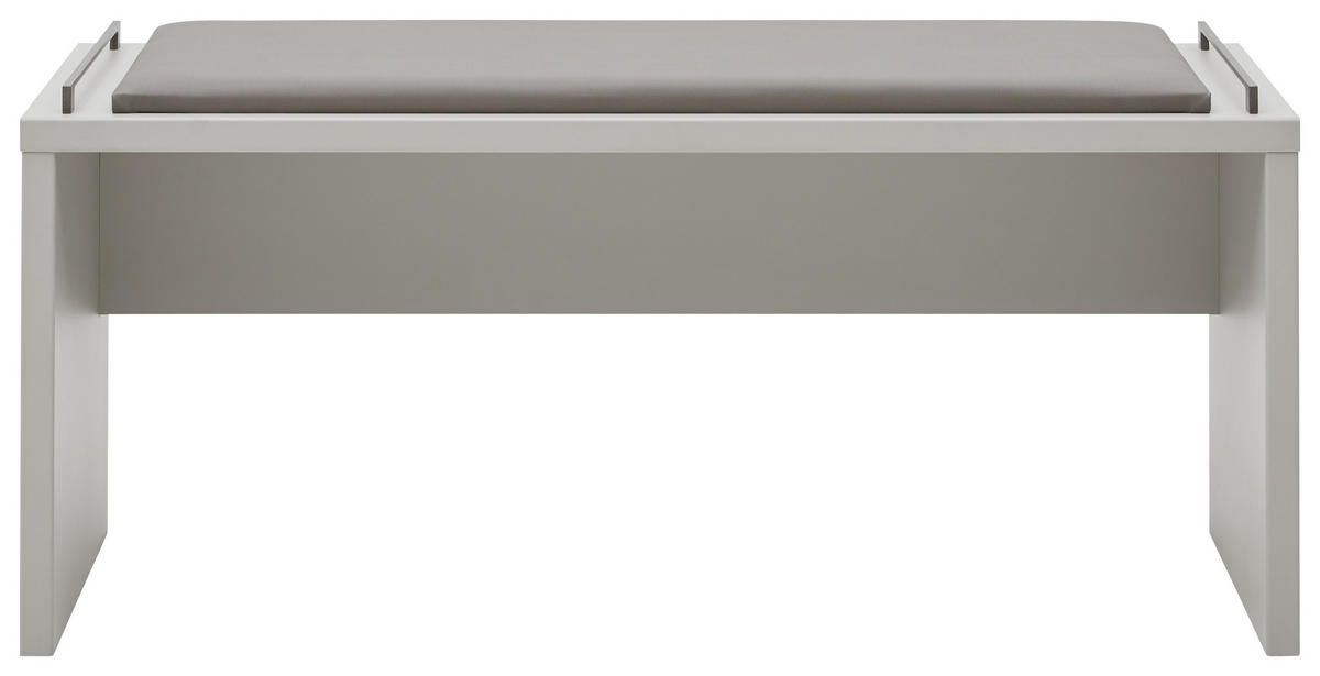 SITZBANK 120/53/40 cm Lederlook Braun, Grau  - Dunkelbraun/Braun, Design, Textil (120/53/40cm) - Dieter Knoll