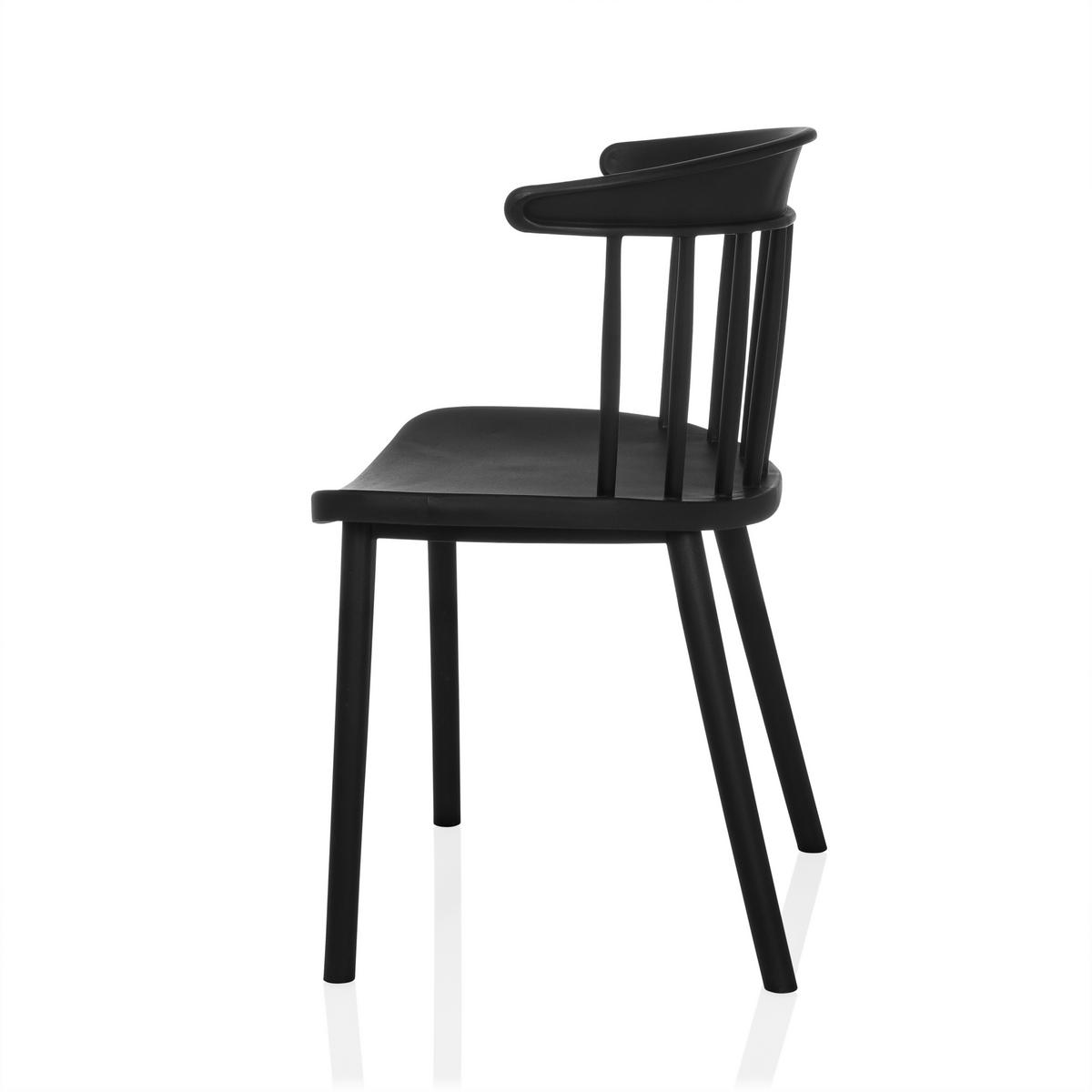 BESUCHERSTUHL  in Schwarz  - Schwarz, MODERN, Kunststoff (53/75/45cm) - MID.YOU