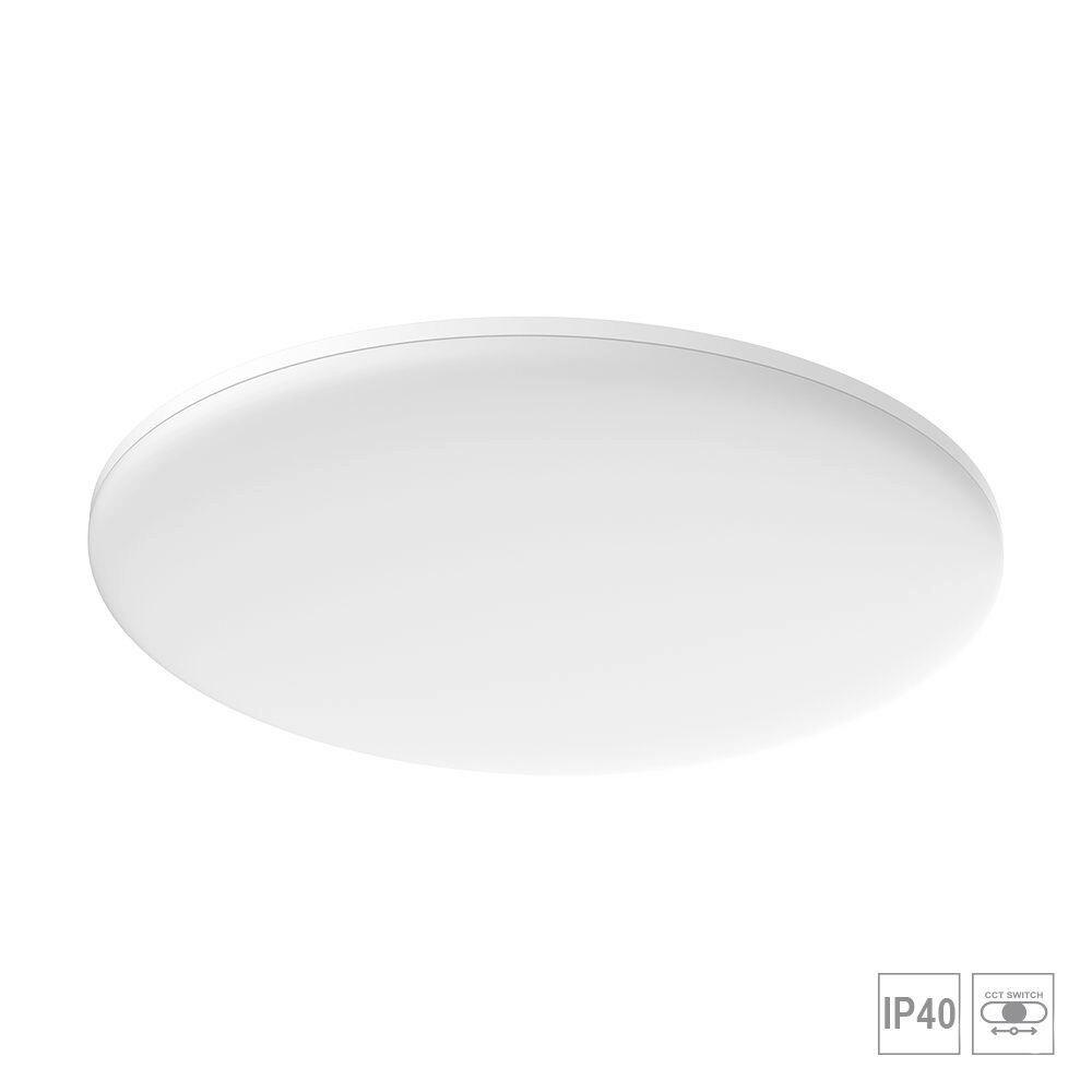 LED MENNYEZETI LÁMPA - fehér, Basics, műanyag (4.3/35/35cm)