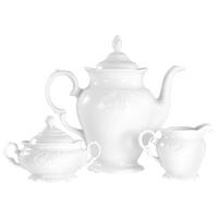 KAFFEESERVICE 3-teilig Weiß Frederike  - Weiß, Basics, Keramik - Creatable