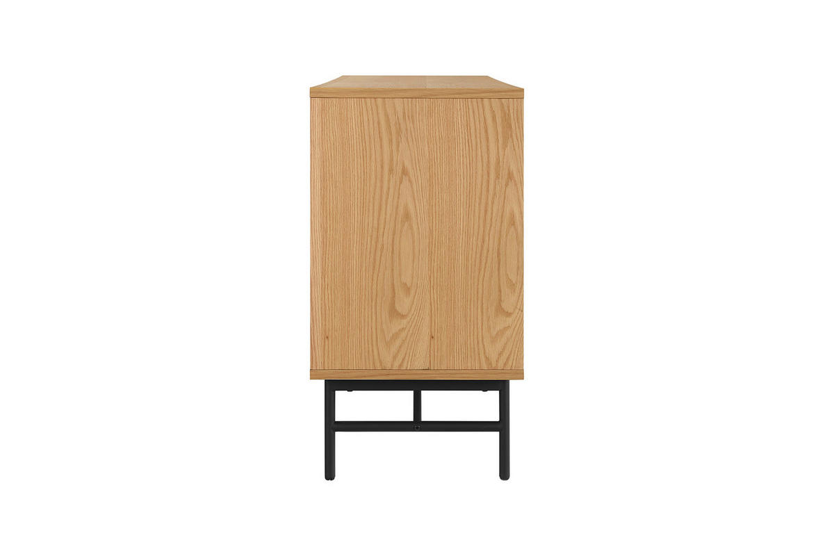 SIDEBOARD 160/75/40 cm  - Eichefarben/Schwarz, Design, Holz/Holzwerkstoff (160/75/40cm) - Livetastic
