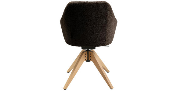 ARMLEHNSTUHL in Flachgewebe - Eichefarben/Dunkelbraun, Design, Holz/Textil (58/82,5-85,2/60cm) - Johann Jakob