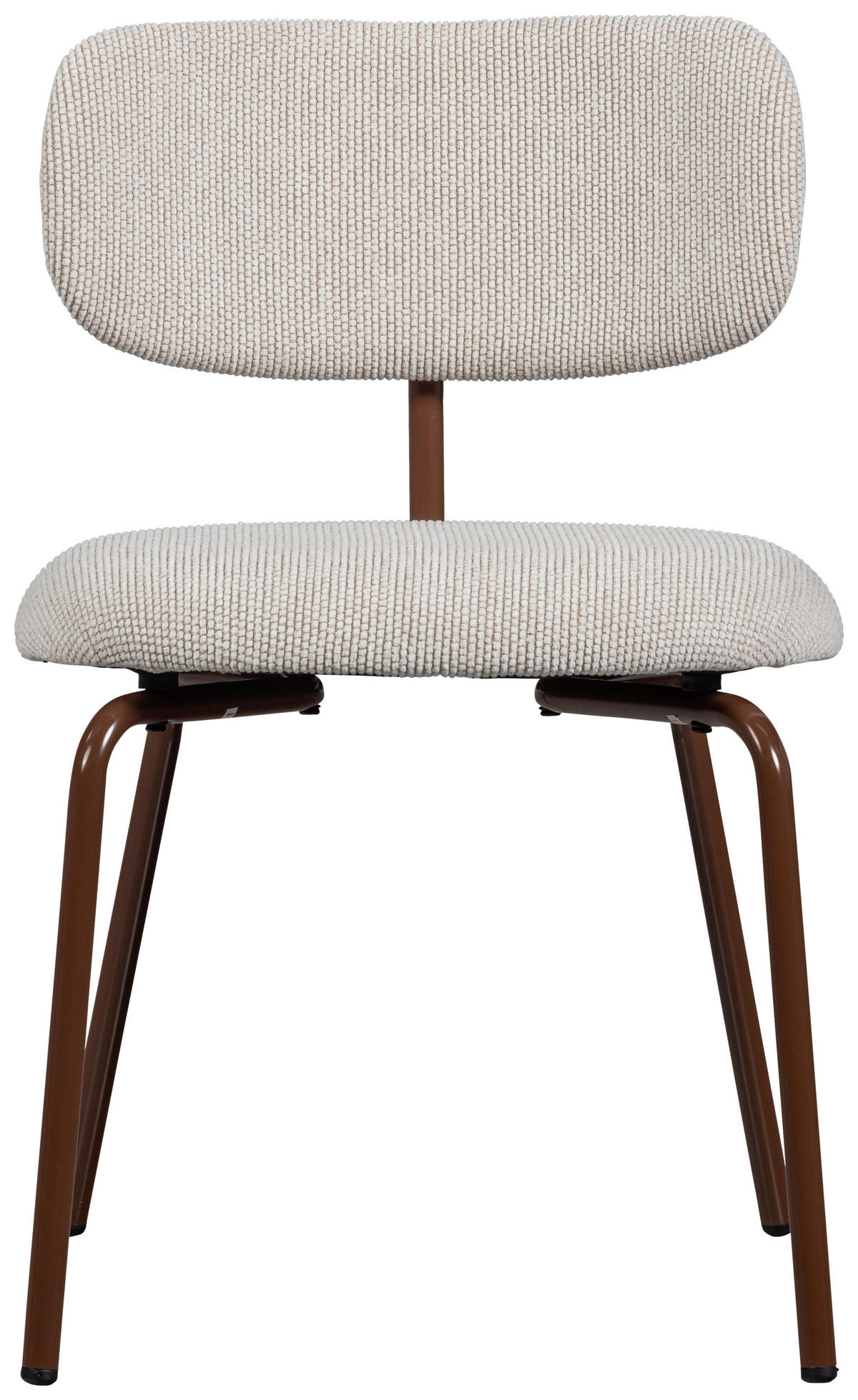 STUHL-SET 2 Stück  in Eisen Webstoff  - Braun/Weiß, MODERN, Textil/Metall (48/75/53cm) - Livetastic