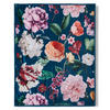 PLAID Fiori 130/160 cm  - Blau/Dunkelblau, Design, Textil (130/160cm)