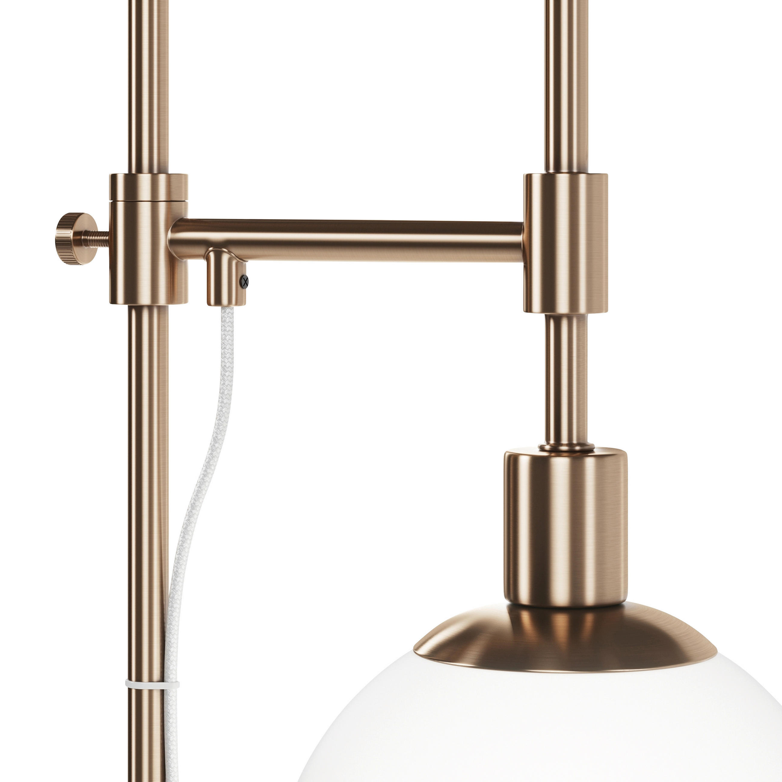STEHLEUCHTE - Messingfarben, Basics, Glas/Metall (25/155/25cm) - MAYTONI