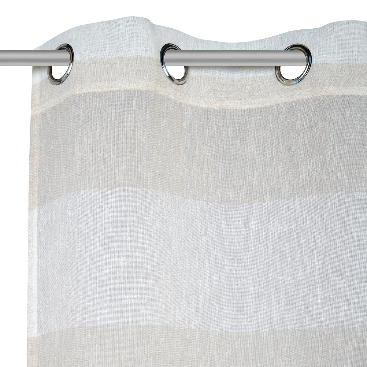 ZAVESA SA KARIKAMA bež - bež, Dizajnerski, tekstil (140/245cm) - Esposa