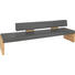 SITZBANK in Anthrazit, Eichefarben - Eichefarben/Anthrazit, Design, Leder/Holz (274/84/65cm) - Voglauer SITZBANK in Anthrazit, Eichefarben - Eichefarben/Anthrazit, Design, Leder/Holz (274/84/65cm) - Voglauer