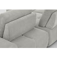 ECKSOFA in Velours Greige  - Greige/Schwarz, Design, Kunststoff/Textil (236/326cm) - Xora