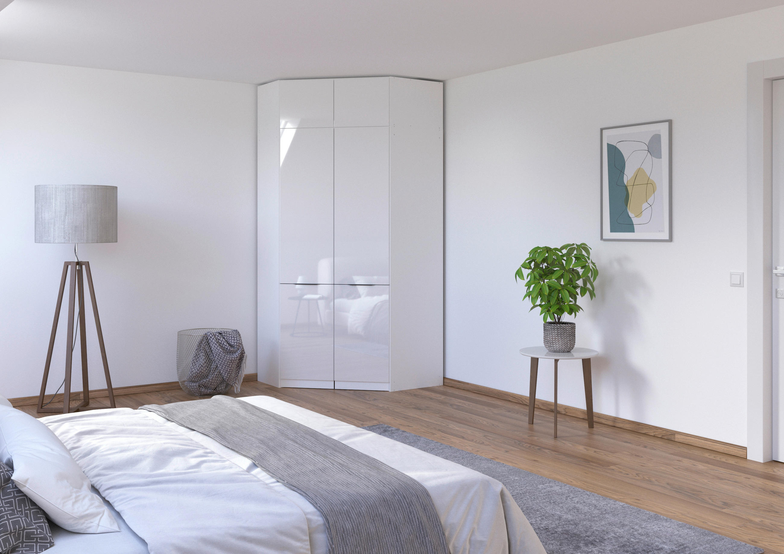 AUFSATZSCHRANK 117/39/104 cm  in  - Weiß Hochglanz/Weiß, KONVENTIONELL, Holzwerkstoff (117/39/104cm) - James Wood