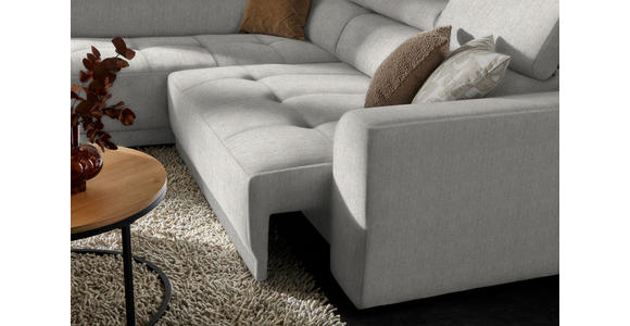 ECKSOFA in Struktur Beige 205/284 cm - Beige/Schwarz, Design, Kunststoff/Textil (205/284cm) - Xora