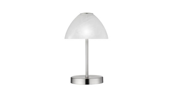 LED-TISCHLEUCHTE - Weiß/Nickelfarben, Design, Glas/Metall (15/24cm) - Novel