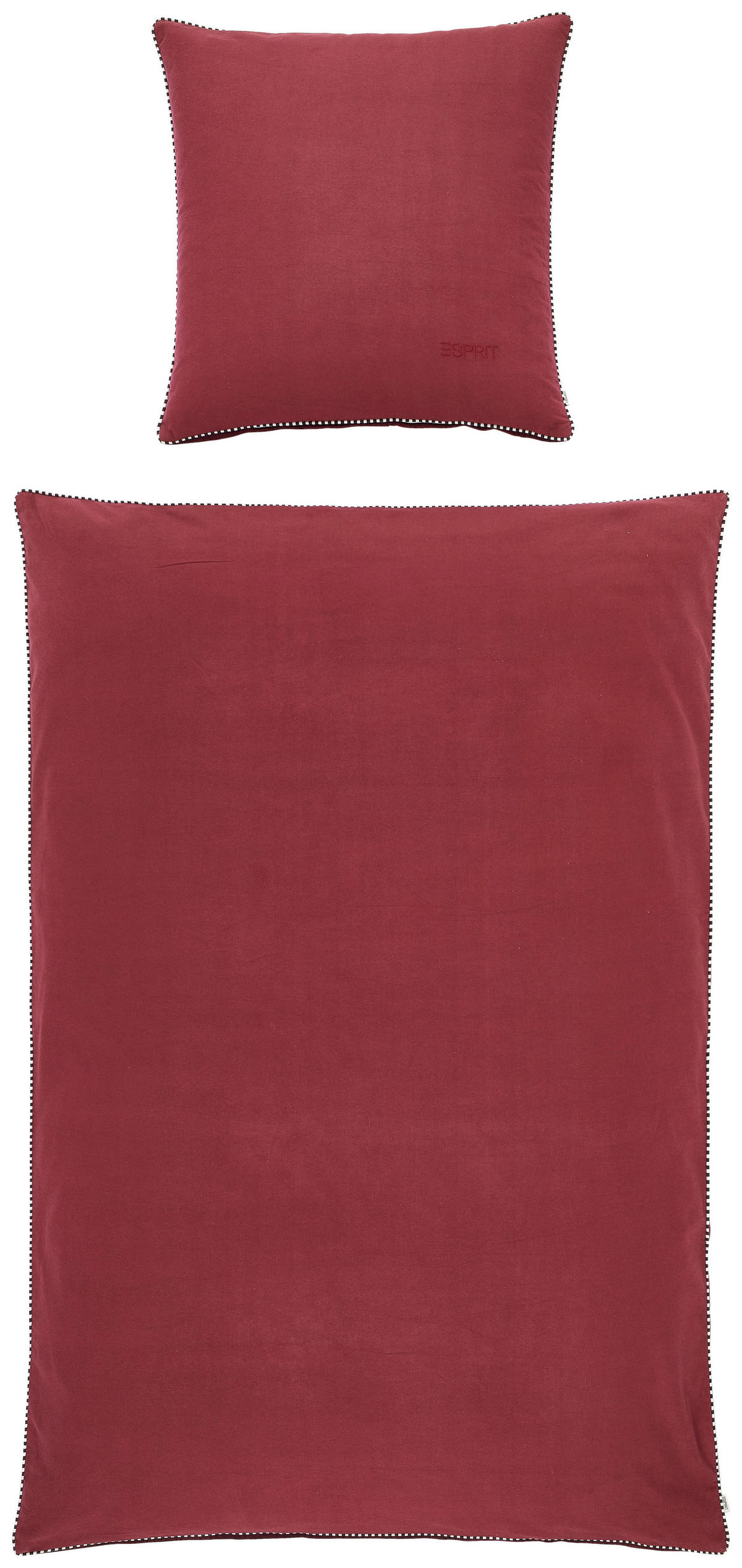 WENDEBETTWÄSCHE Scatter Flanell 200/200 cm  - Dunkelrot, KONVENTIONELL, Textil (200/200cm) - Esprit