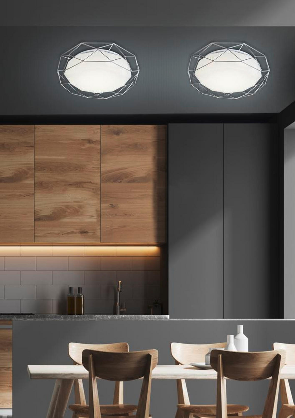 LED-DECKENLEUCHTE Sven 43/43/8.3 cm   - Weiß, KONVENTIONELL, Metall (43/43/8.3cm)