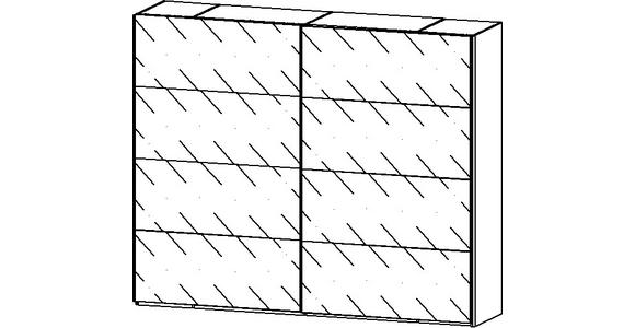 SCHWEBETÜRENSCHRANK 271/223/68 cm 2-türig Graphitfarben, Schwarz  - Alufarben/Graphitfarben, Design, Glas/Holzwerkstoff (271/223/68cm) - Xora