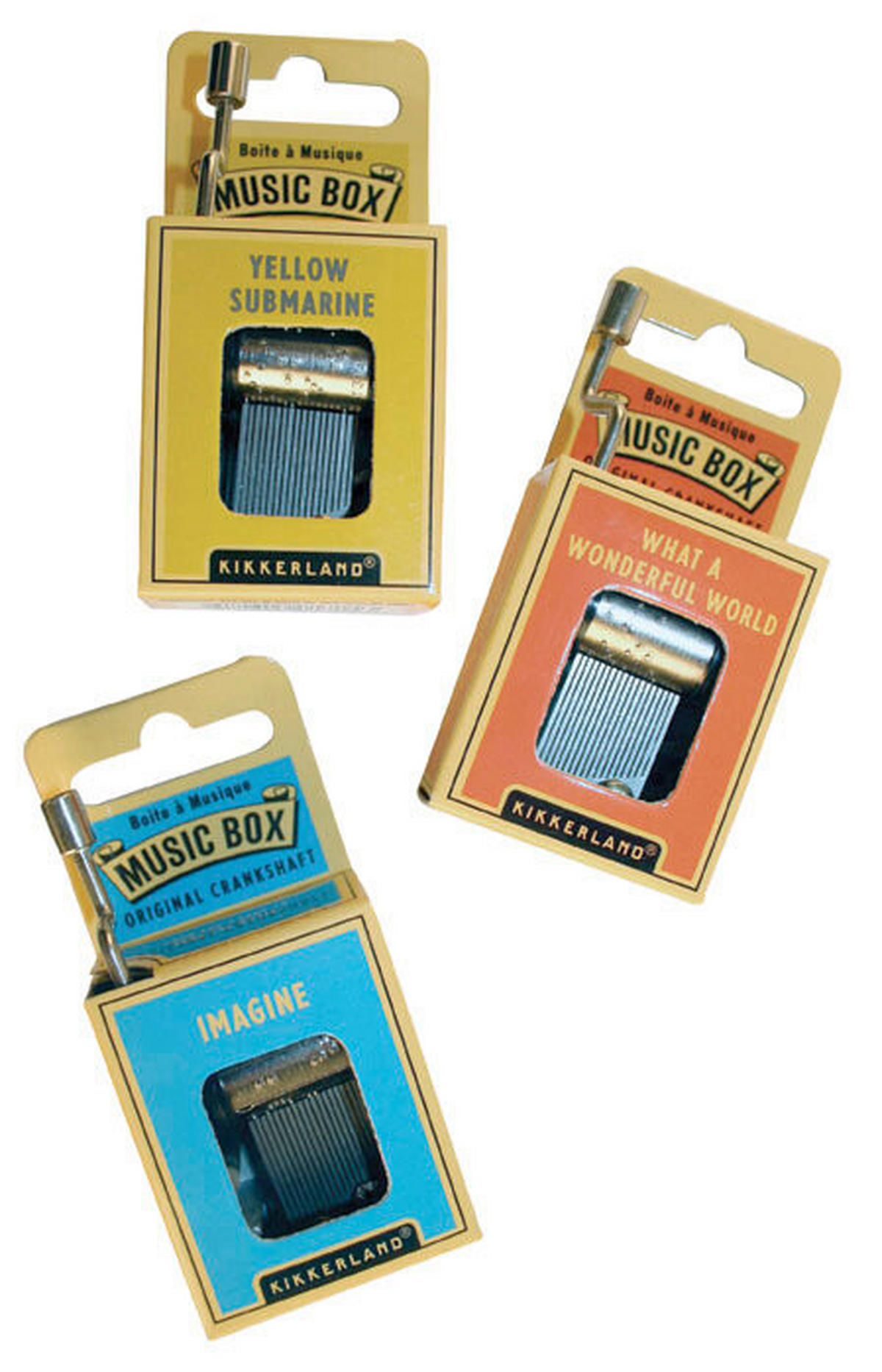 NAŤAHOVACIA HRAČKA S MELÓDIOU - viacfarebná, Konventionell, kov/plast (8,9/3,8/2,5cm) - Kikkerland