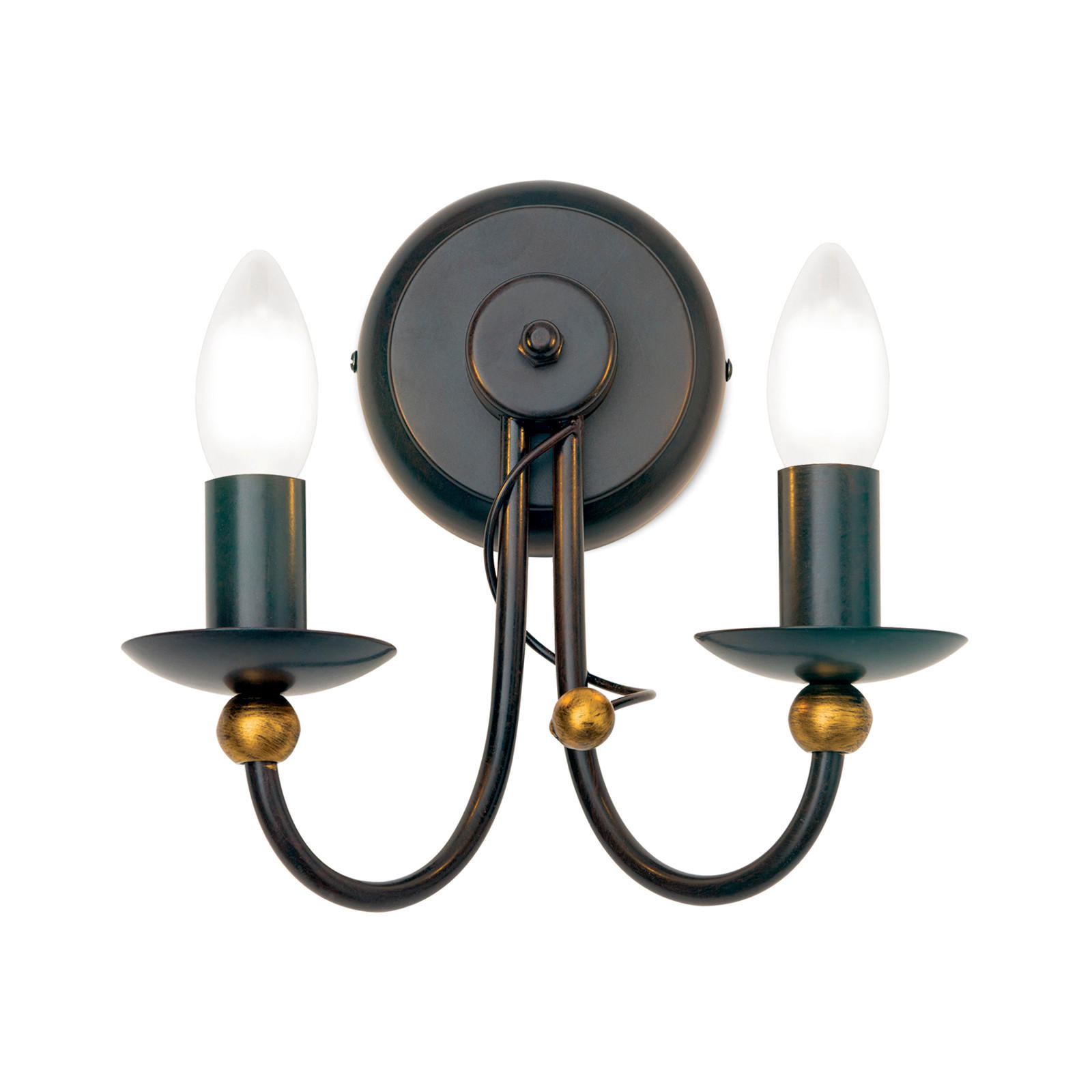 XXXLutz Wandleuchte Alessia Bronze 24x24x15 cm