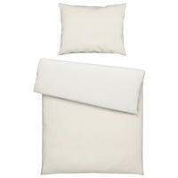 BETTWÄSCHESET Samt, Teddystoff 160/210 cm  100 cm/65 cm  - Creme, Design, Textil (160/210cm) - Novel
