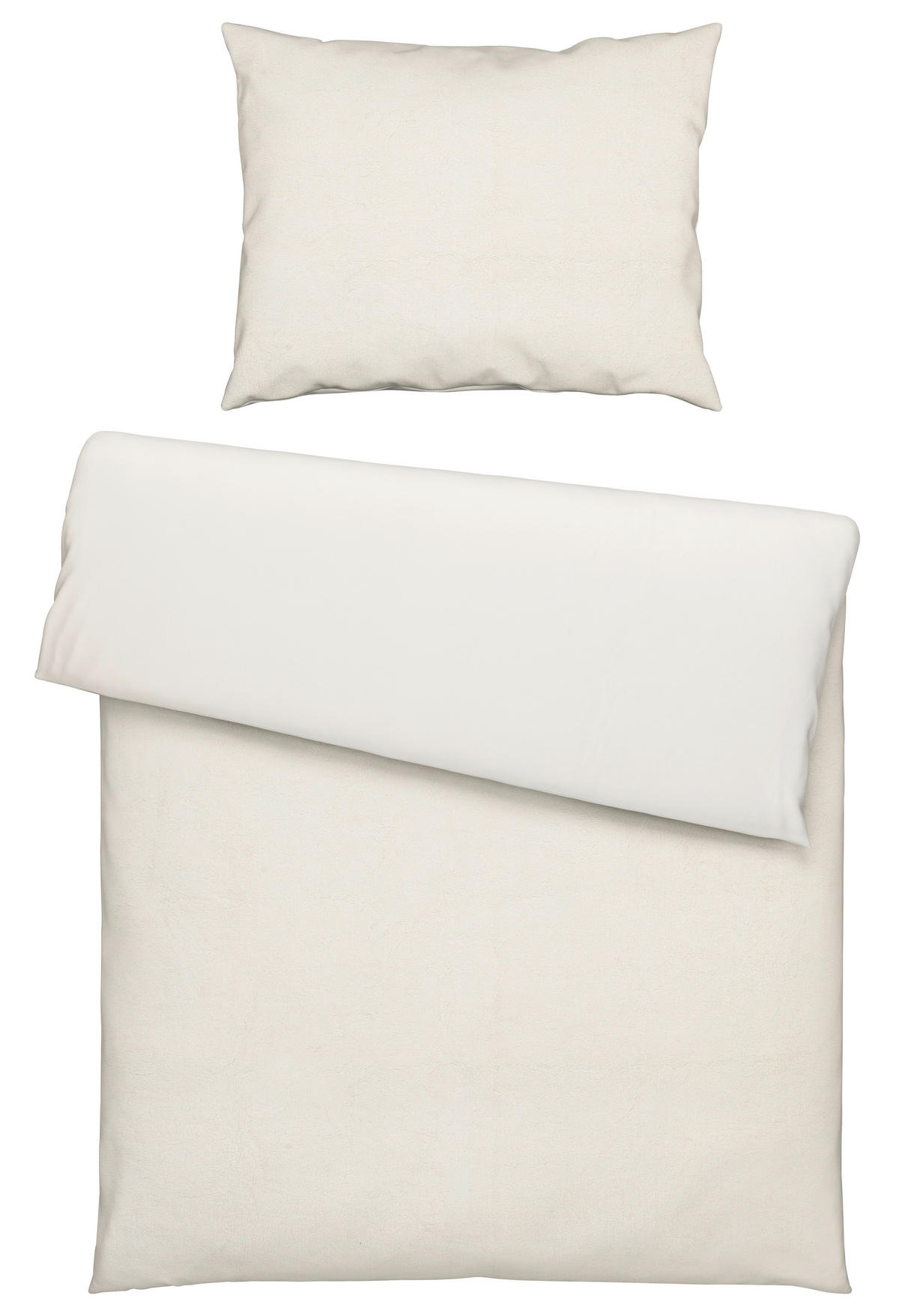BETTWÄSCHESET Samt, Teddystoff 160/210 cm  100 cm/65 cm  - Creme, Design, Textil (160/210cm) - Novel