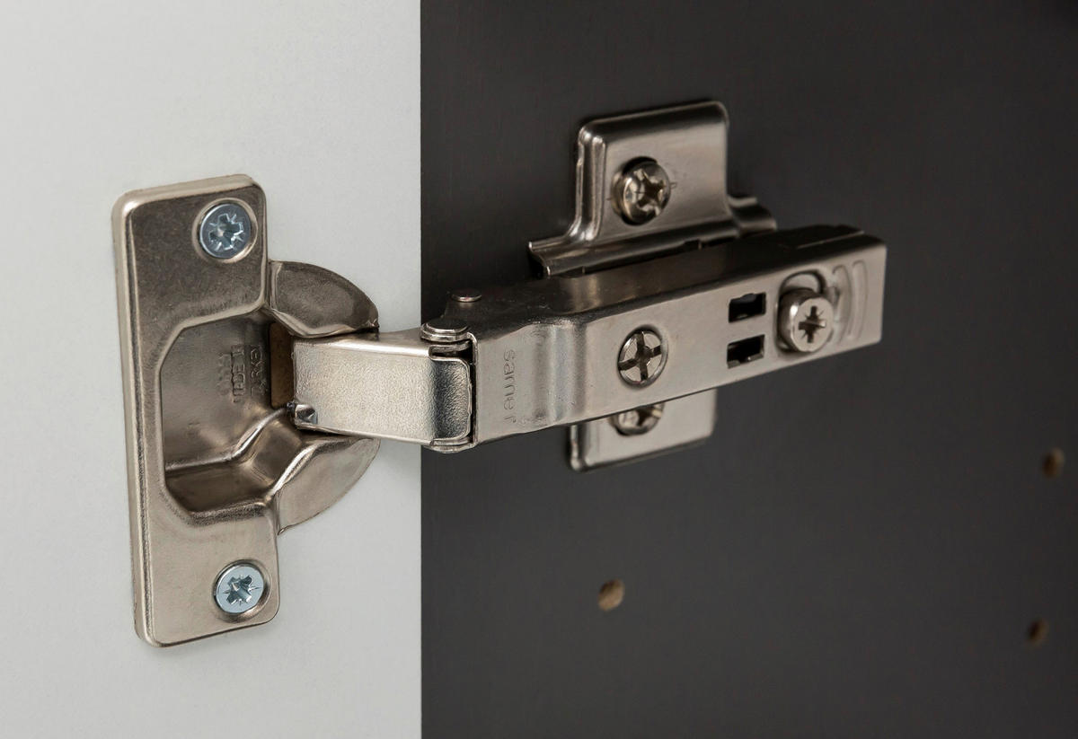 HÖGSKÅP  - grafitfärgad/silver, Basics, trämaterial/plast (40/185/35cm) - Held